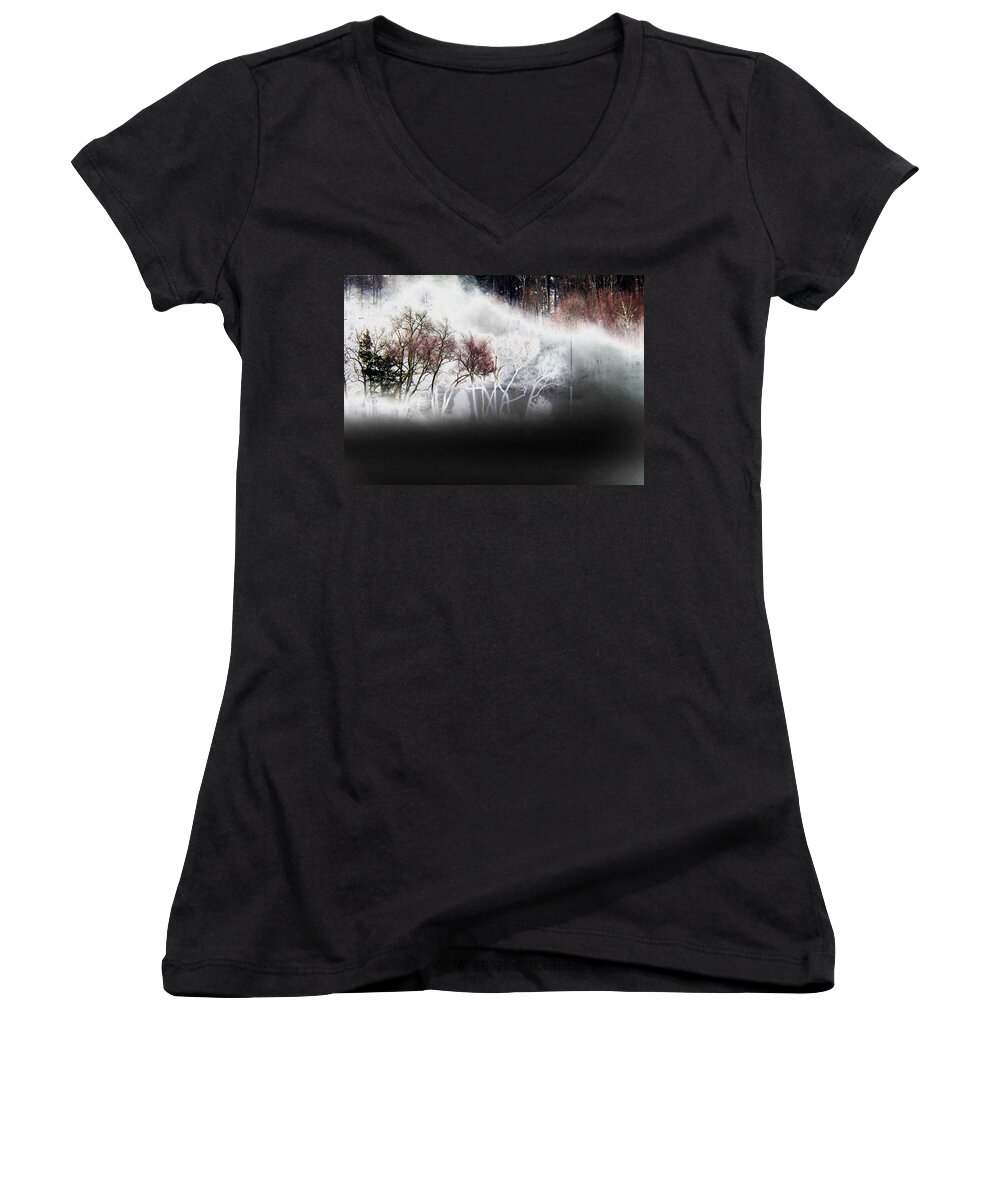 Dream Women's V-Neck featuring the photograph A recurring dream by Steven Huszar