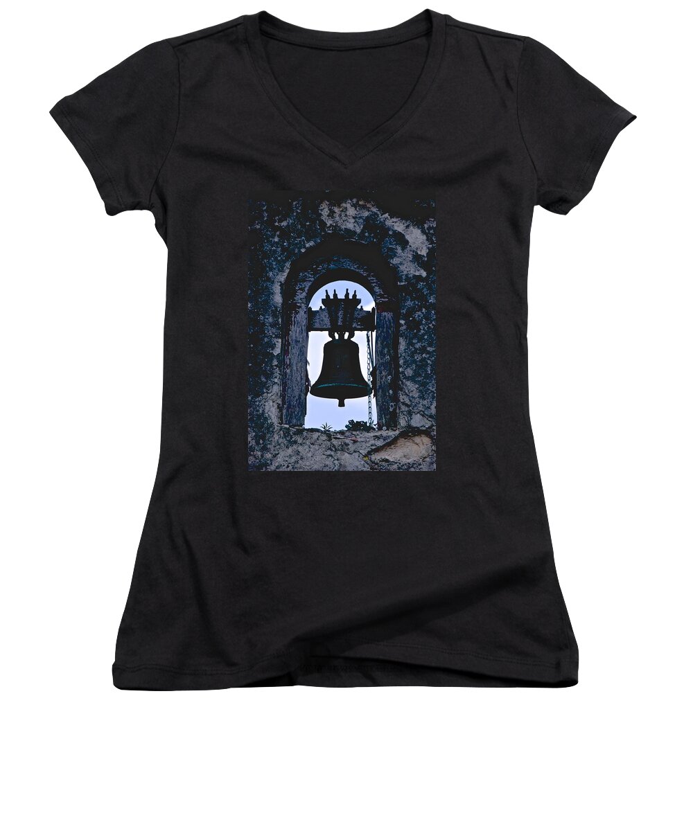 Bell Women's V-Neck featuring the photograph Abbey Mondaye by Eric Tressler