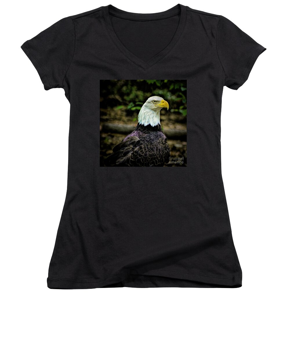 Art Prints Women's V-Neck featuring the photograph American Pride by Dave Bosse