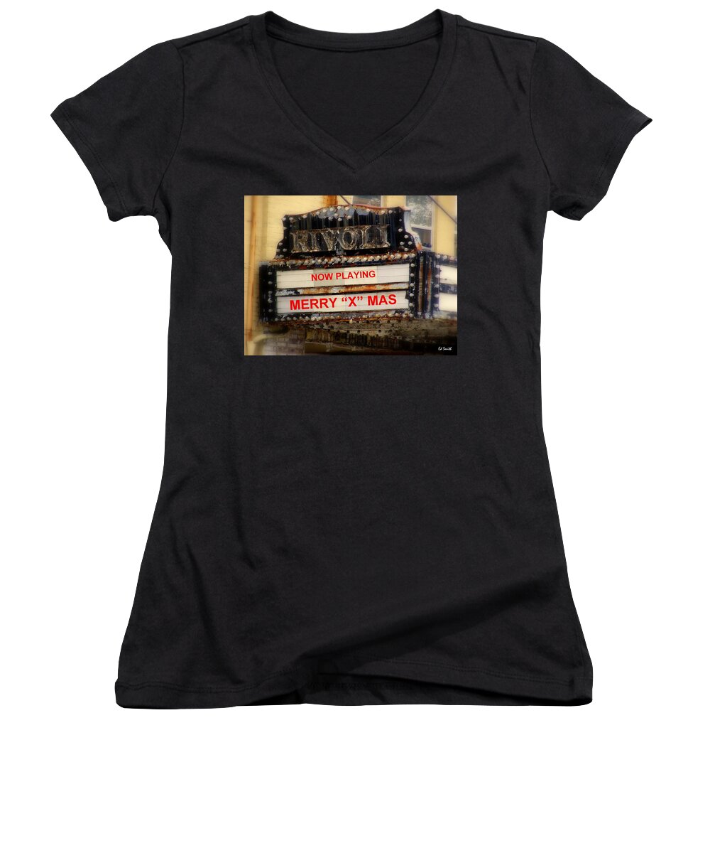 An X Rated Holiday Women's V-Neck featuring the photograph An X Rated Holiday by Edward Smith