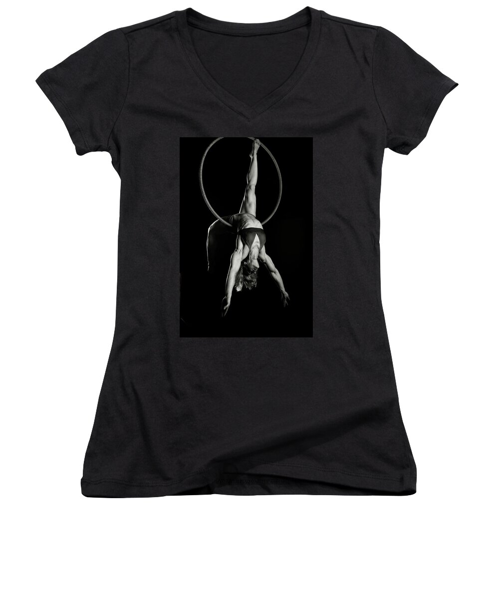 Power Women's V-Neck featuring the photograph Balance of Power 14 by Monte Arnold