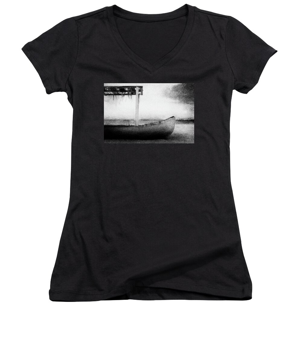 Boat Women's V-Neck featuring the digital art Boat by Celso Bressan