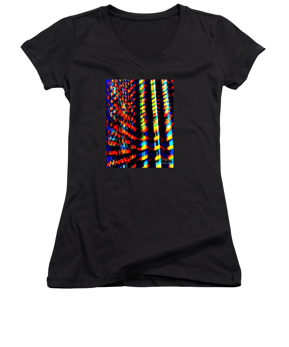 500 Views Women's V-Neck featuring the photograph Building on Building by Jenny Revitz Soper