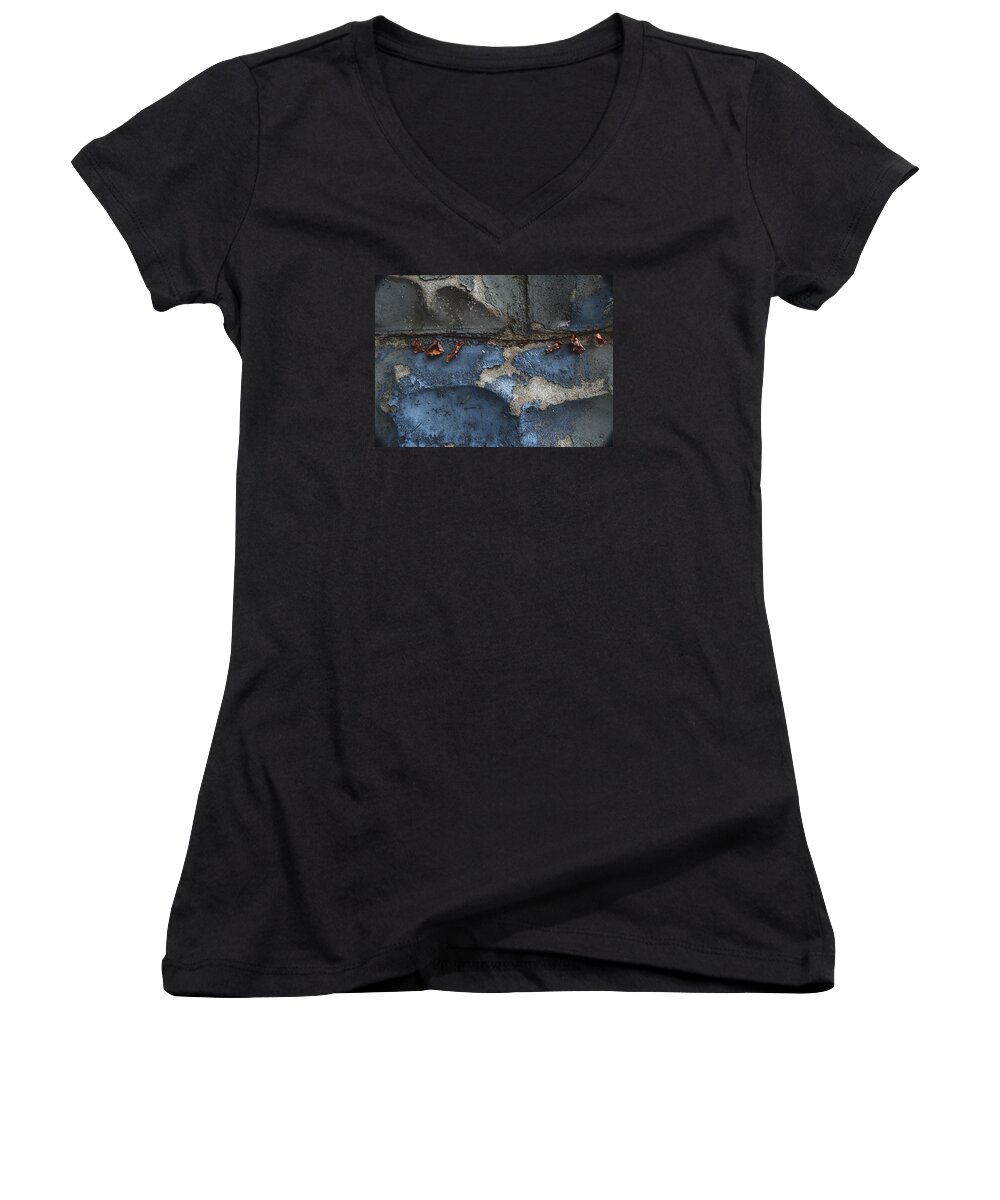 Wall Women's V-Neck featuring the photograph Cease Upon Midnight by Char Szabo-Perricelli