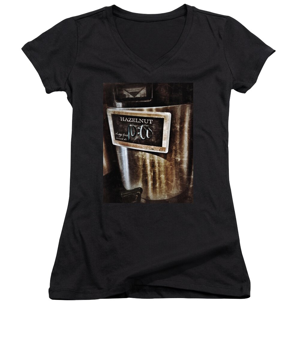 Coffee Women's V-Neck featuring the photograph Coffee Time by Mark David Gerson