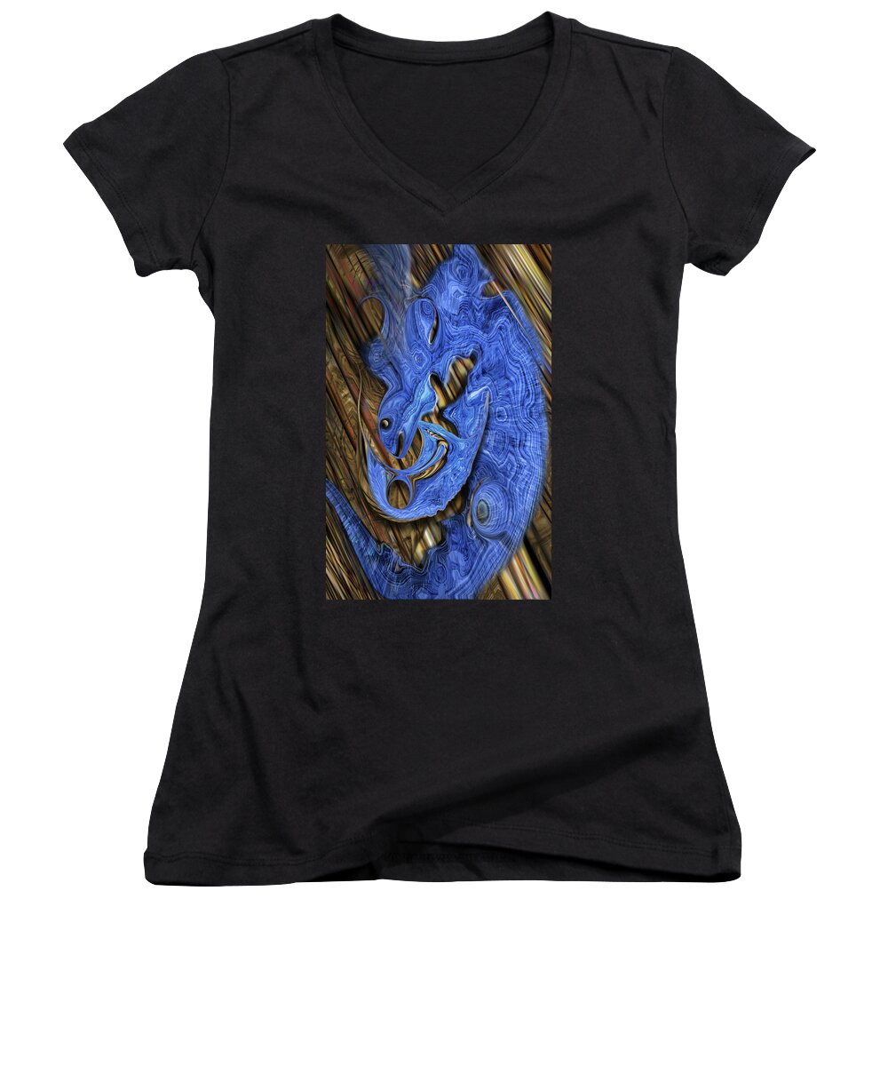 Mighty Sight Studio Women's V-Neck featuring the digital art Daily Savant by Steve Sperry