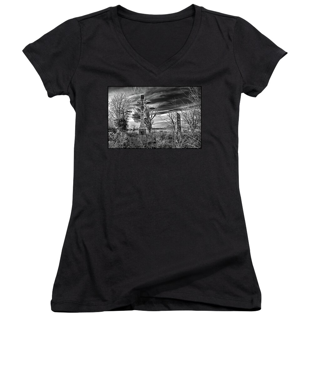 2d Women's V-Neck featuring the photograph Dark Days by Brian Wallace
