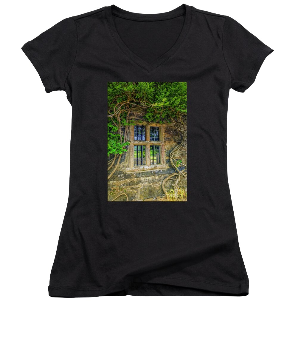 Enchanted Women's V-Neck featuring the photograph Enchanting Window by Ian Mitchell