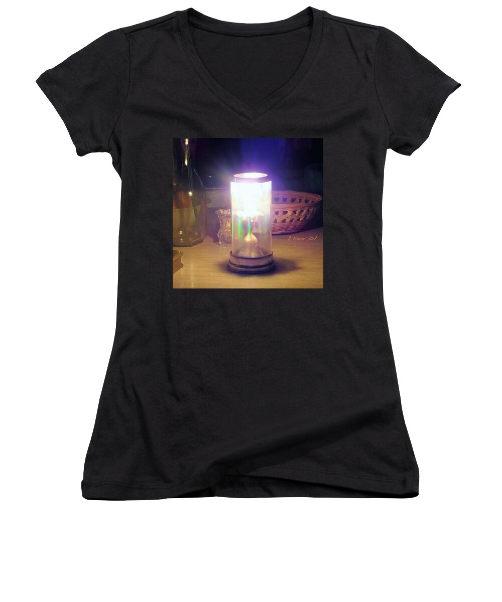 Still Life Women's V-Neck featuring the photograph Fire Dance by Denise F Fulmer