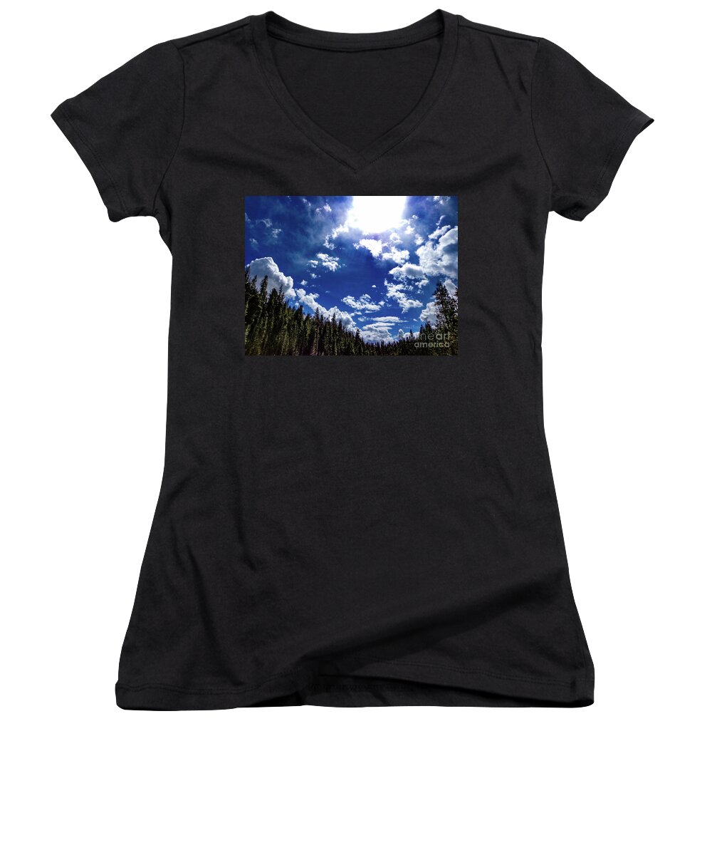 Landscape Women's V-Neck featuring the photograph A New Day by Adam Morsa