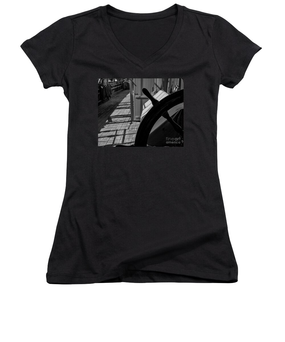 Charles Women's V-Neck featuring the photograph From The Wheel by Joe Geraci