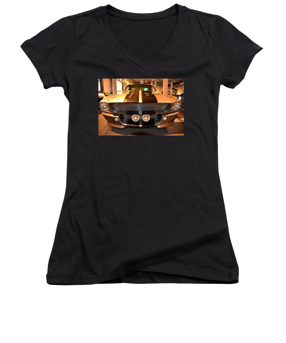 Automobiles Women's V-Neck featuring the photograph Full Frontal by John Schneider