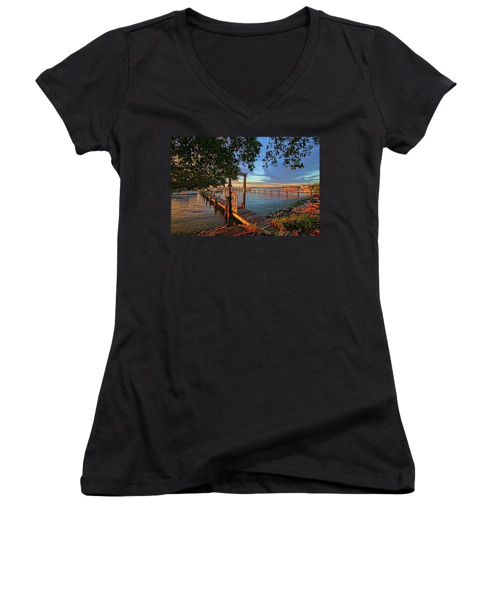 Morning Women's V-Neck featuring the photograph Good Morning Sunshine by HH Photography of Florida