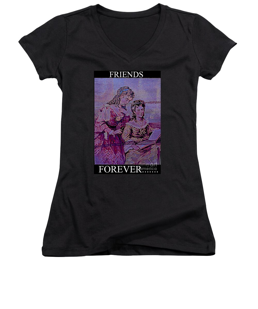 Greeting Card Women's V-Neck featuring the photograph Greeting Card by Diane montana Jansson