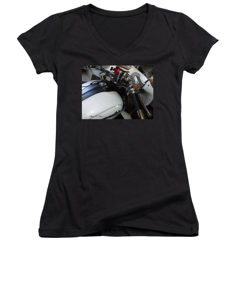 Handle Bar Women's V-Neck featuring the photograph I can handle it by Shana Rowe Jackson