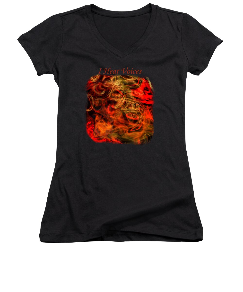 Abstract Women's V-Neck featuring the photograph I Hear Voices by John M Bailey