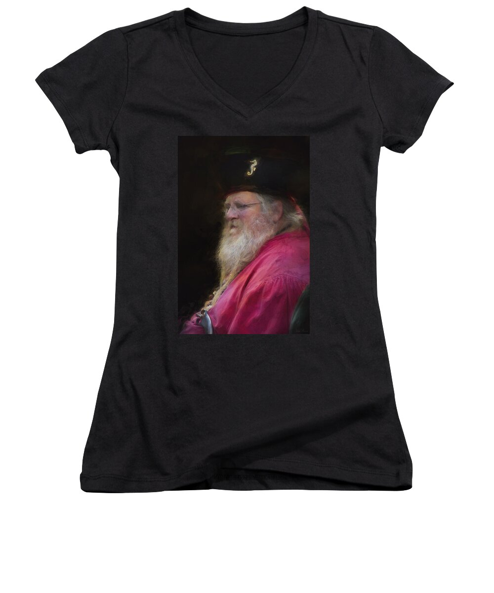 Renaissance Women's V-Neck featuring the photograph In Days of Old by John Rivera