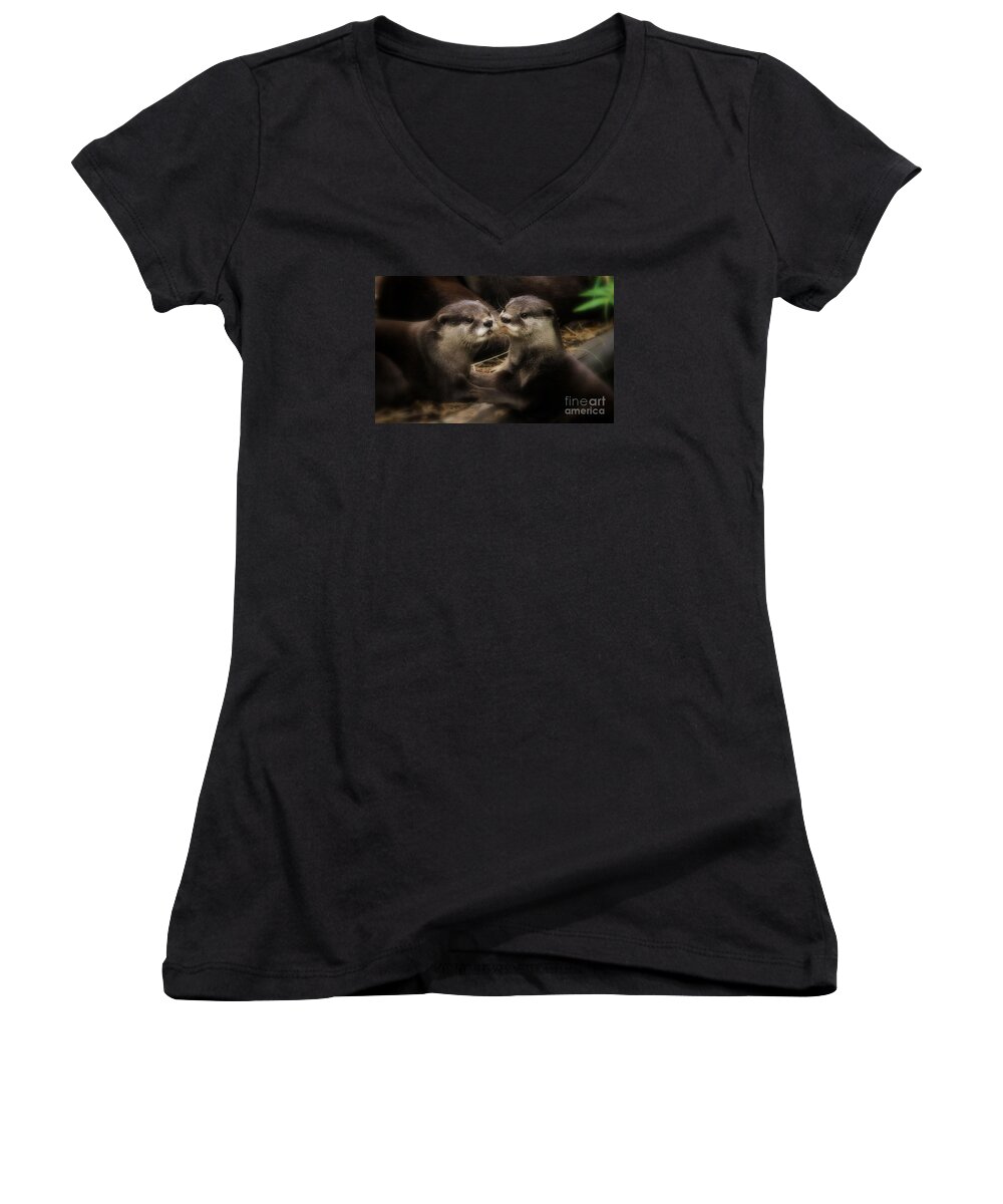 Animals Women's V-Neck featuring the photograph Innocence by Kym Clarke