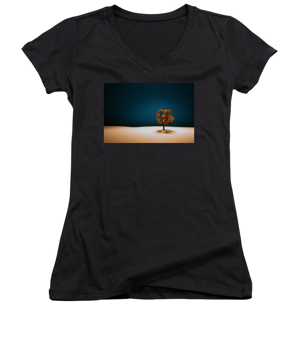 Tree Women's V-Neck featuring the photograph It Is Always There by Mark Ross