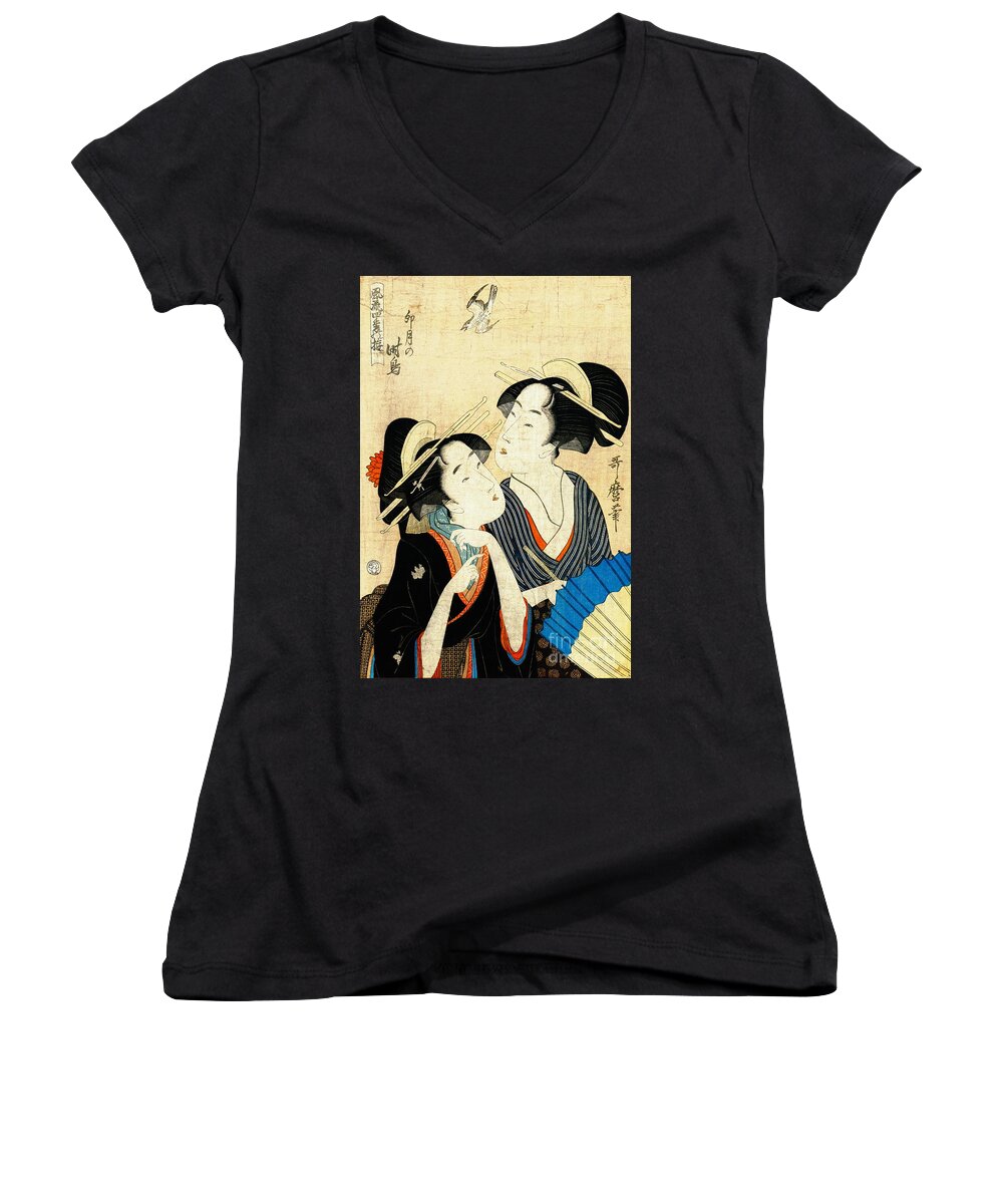 Little Cuckoo 1890 Women's V-Neck featuring the photograph Little Cuckoo 1890 by Padre Art