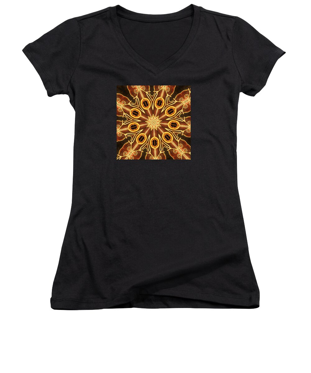 Kaleidoscope Women's V-Neck featuring the photograph Lost in the Rhythm by Nikolyn McDonald