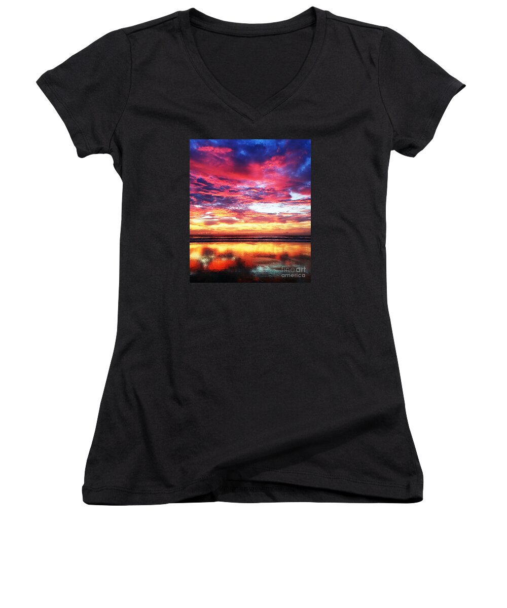 Love Women's V-Neck featuring the photograph Love Is Real by LeeAnn Kendall