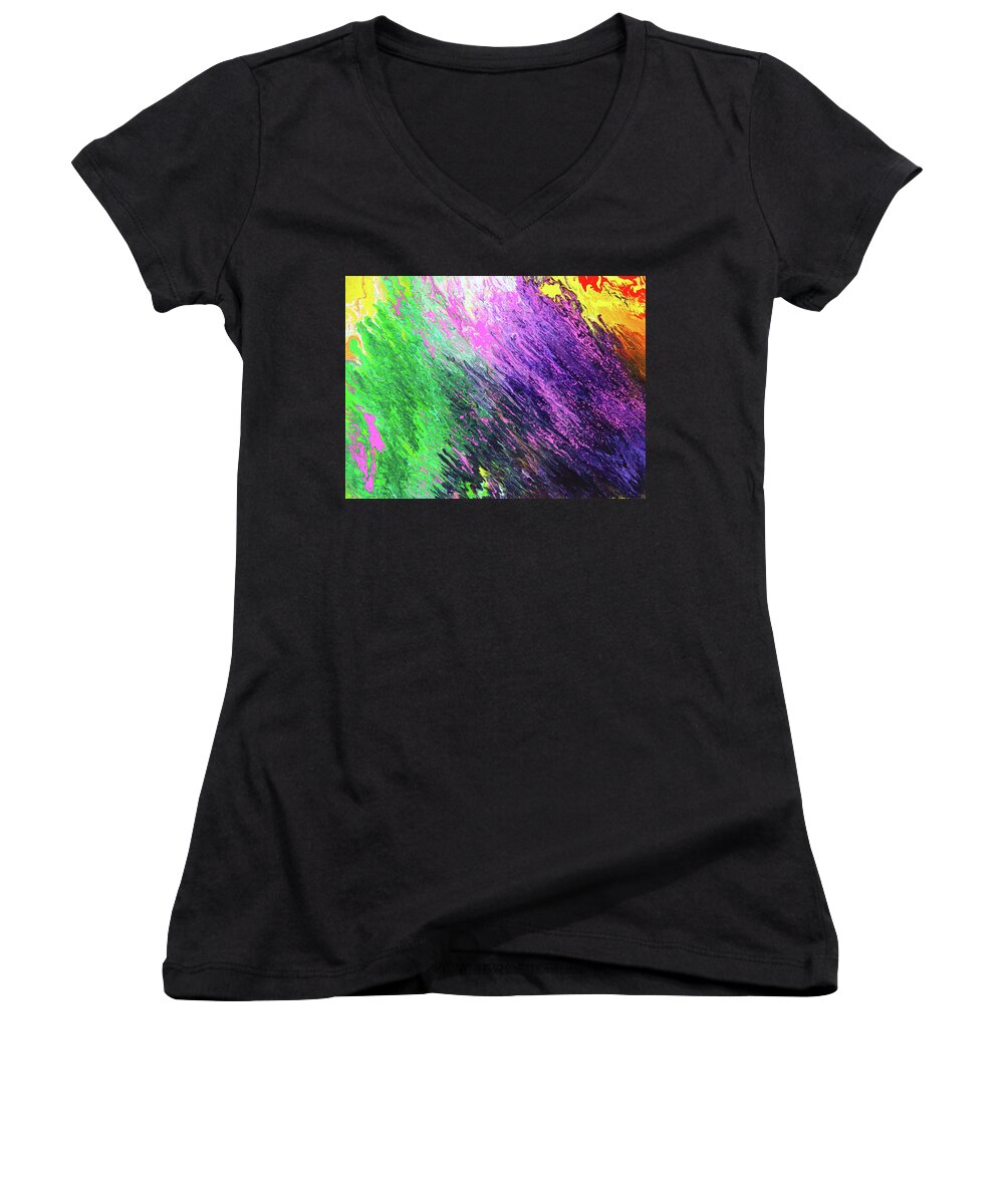 Fusionart Women's V-Neck featuring the painting Miracle by Ralph White