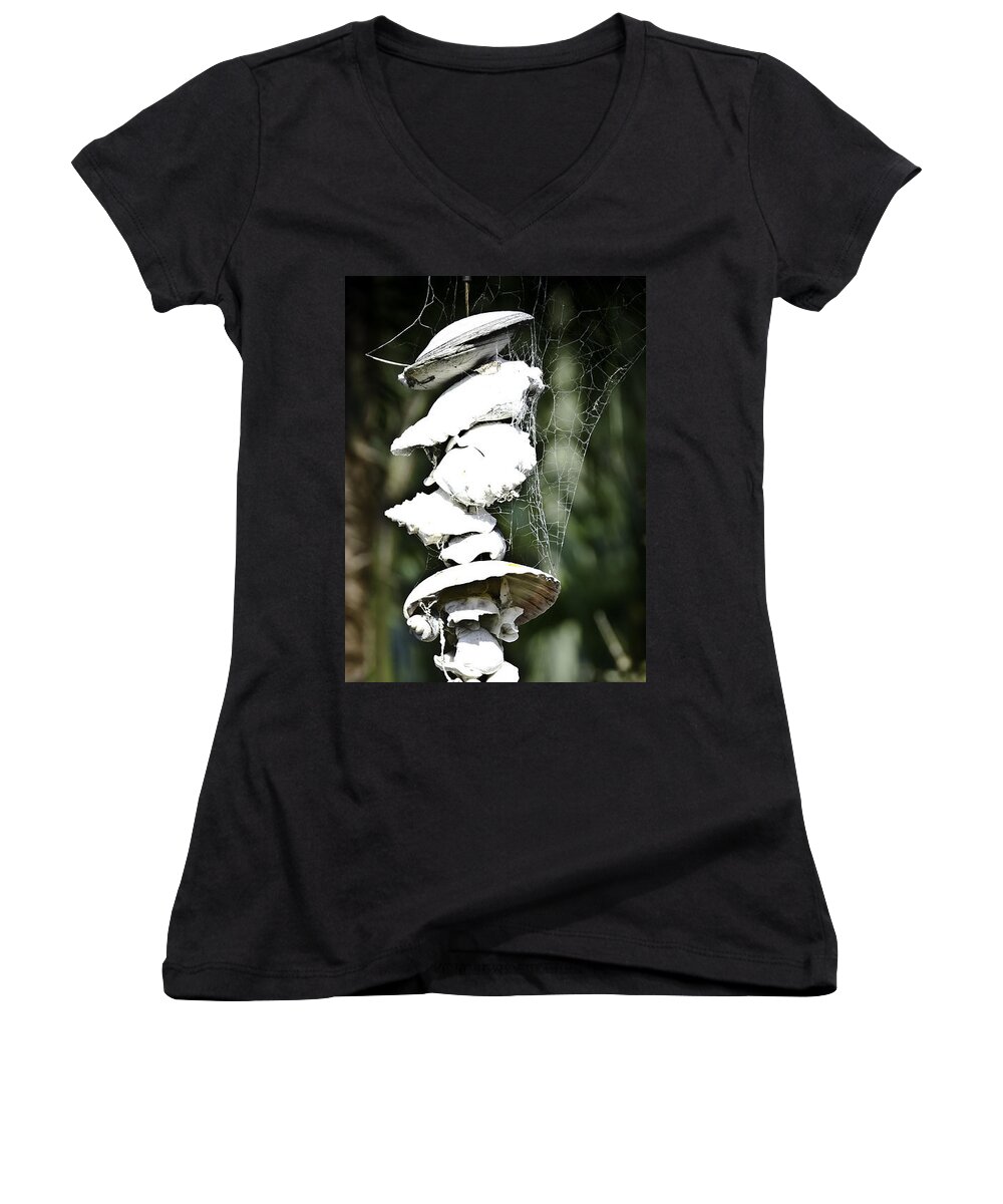 Ocean Women's V-Neck featuring the photograph Ocean Shells Composition by Yurix Sardinelly