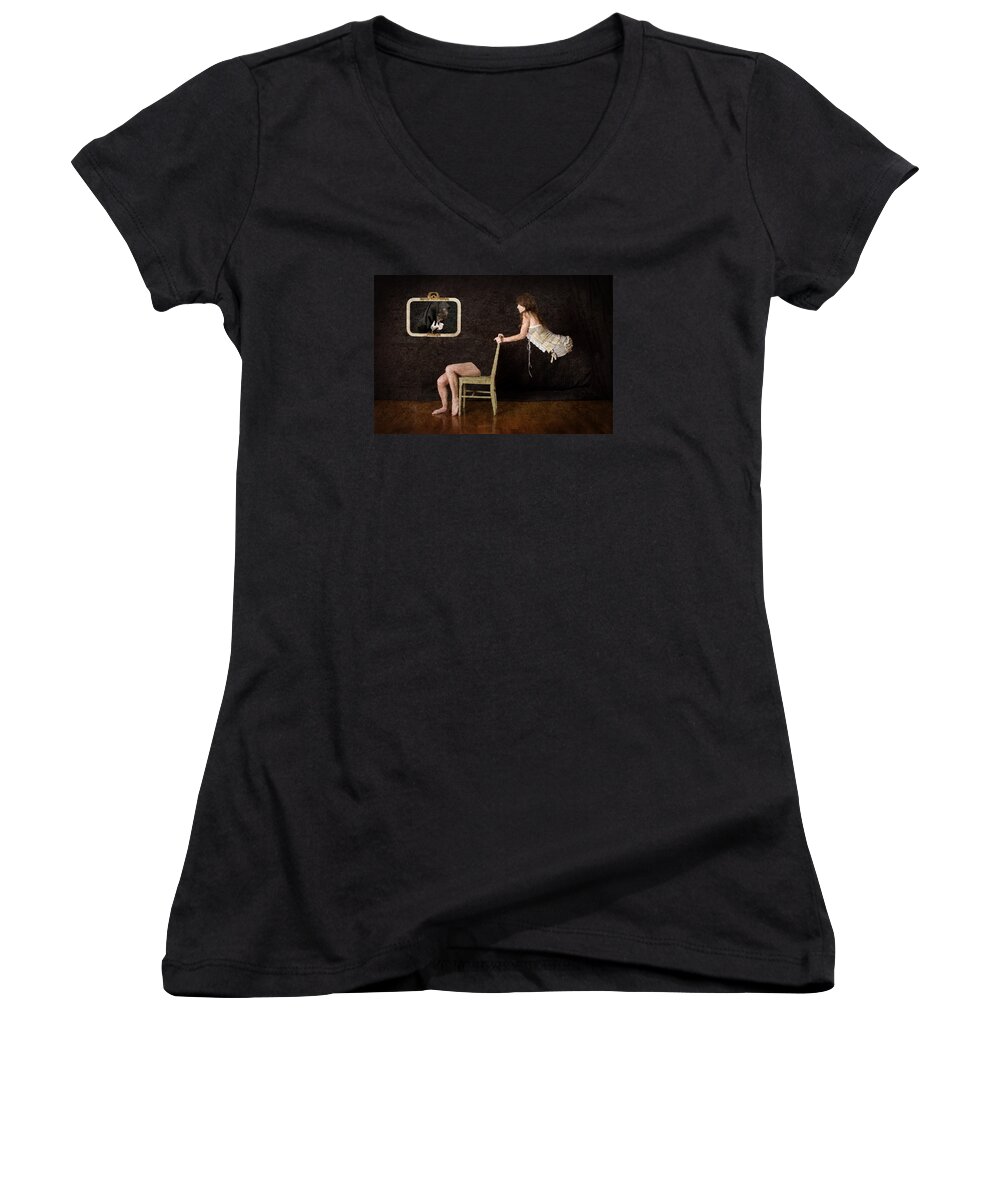 Surreal Women's V-Neck featuring the photograph One Reason by Andrew Giovinazzo
