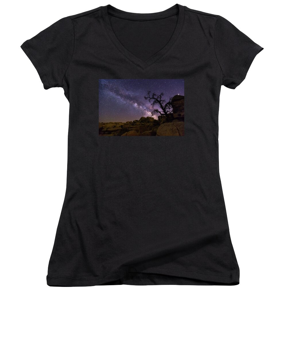 Milkyway Women's V-Neck featuring the photograph Overwatch by Tassanee Angiolillo