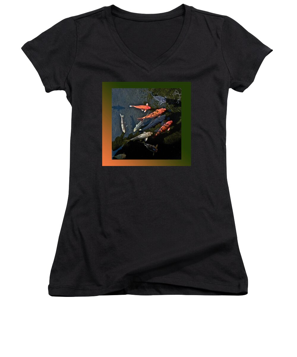 Green Women's V-Neck featuring the photograph Pretty Fish by Suanne Forster