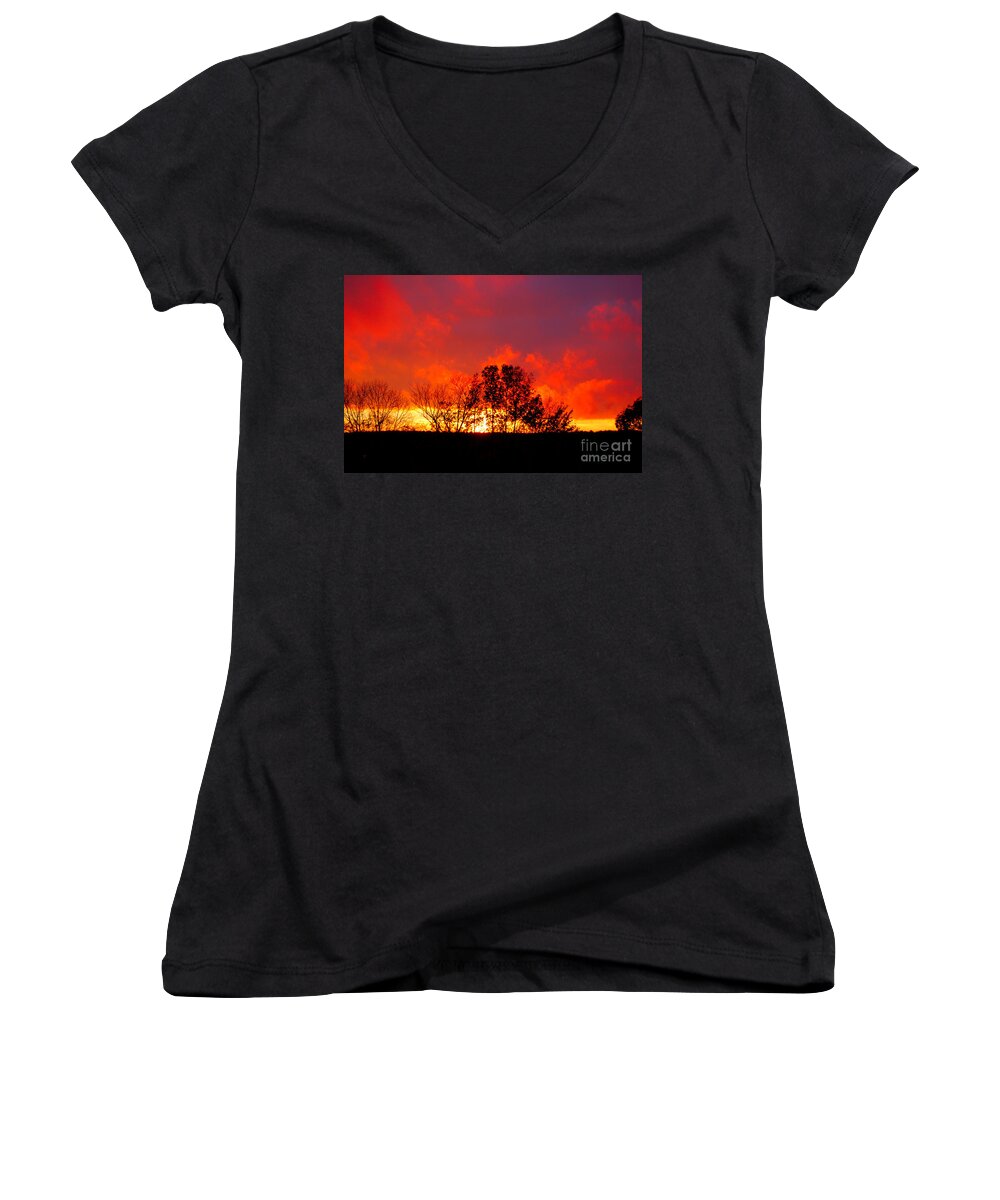 Diane Berry Women's V-Neck featuring the photograph Revelation by Diane E Berry