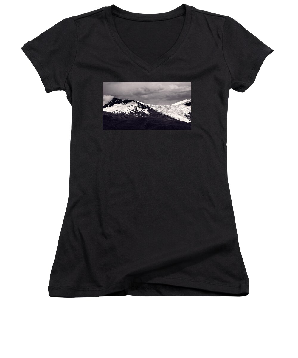 Black And White Women's V-Neck featuring the photograph Ridgeline by Jason Roberts
