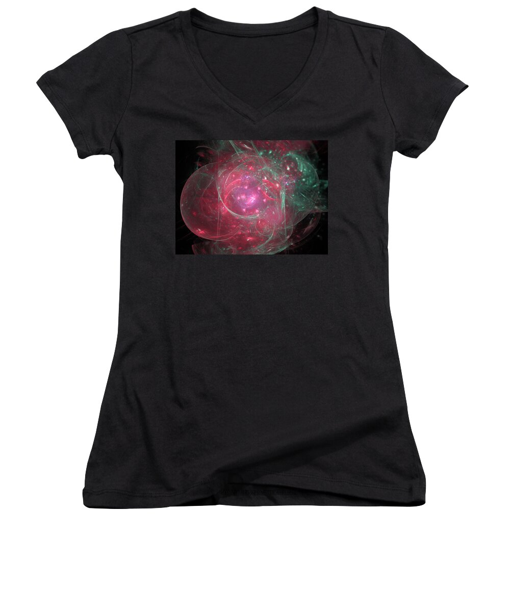 Art Women's V-Neck featuring the digital art Show Me The Way by Jeff Iverson