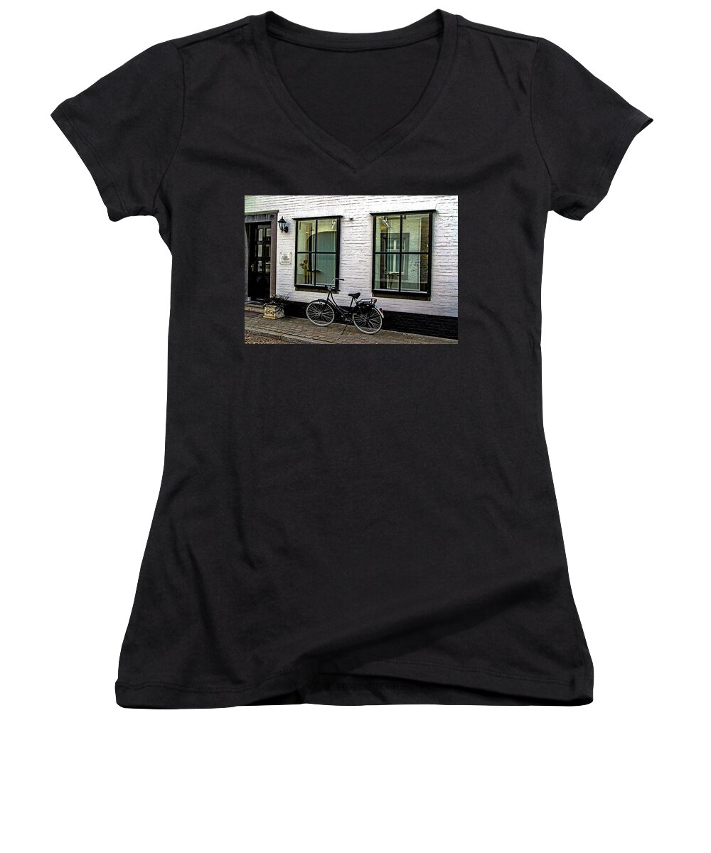 Brick Women's V-Neck featuring the photograph Simplicity by Tim Dussault