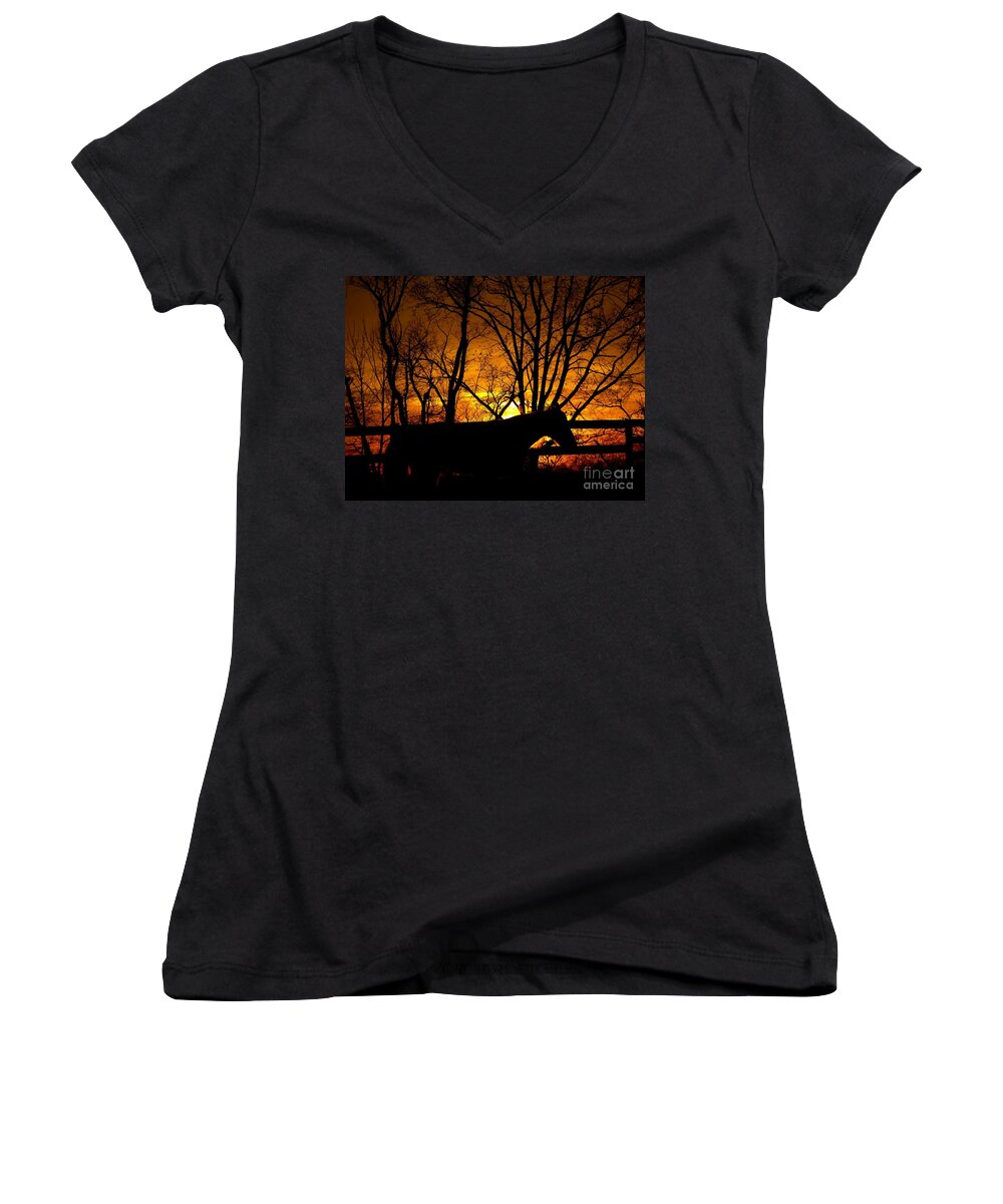 Soldier Women's V-Neck featuring the photograph Soldier Boy by Donald C Morgan