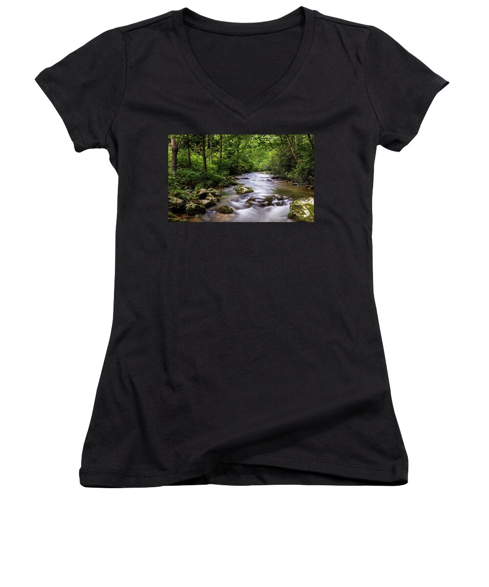 Best Women's V-Neck featuring the photograph Spivey Creek by Gary Migues