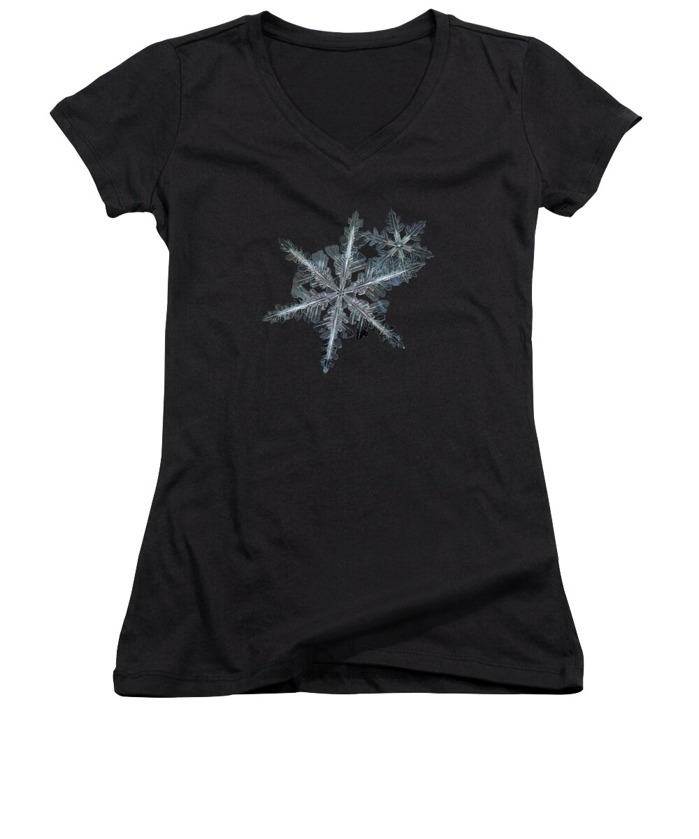 Snowflake Women's V-Neck featuring the photograph Stars in my pocket like grains of sand by Alexey Kljatov