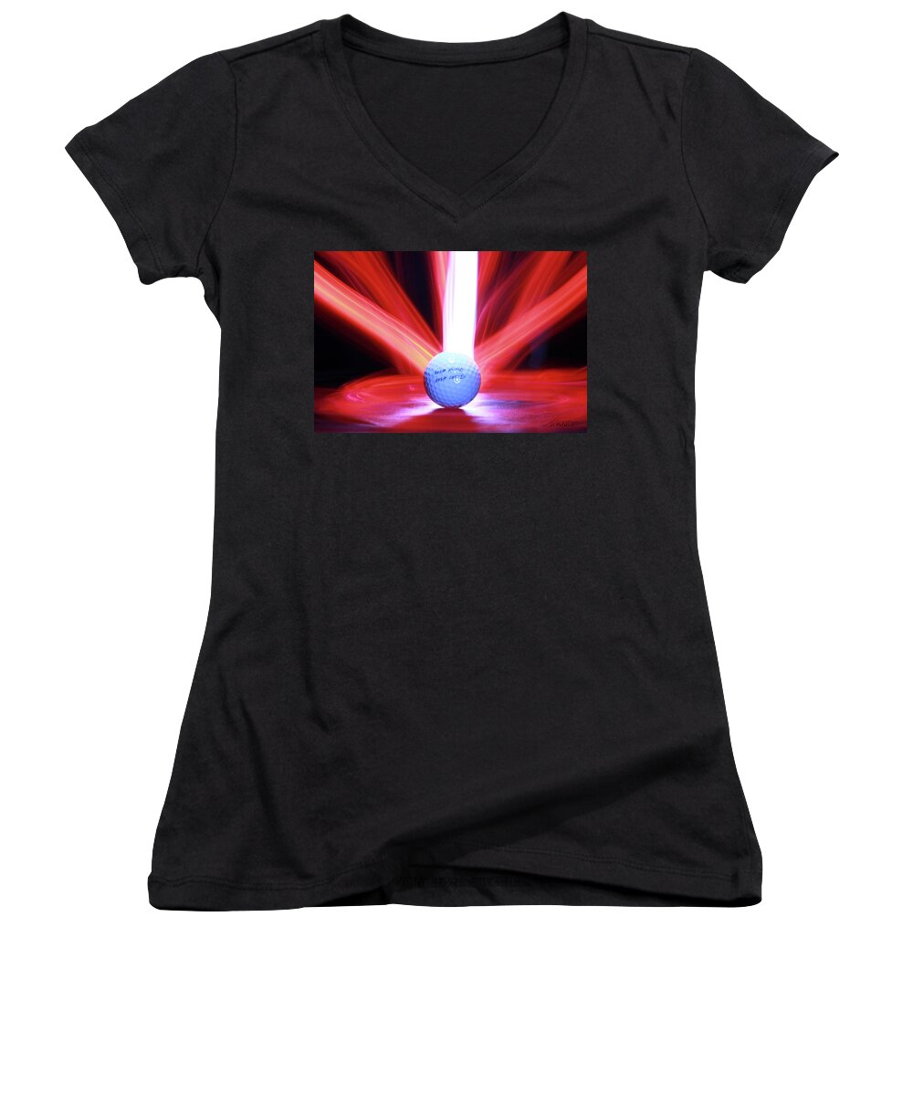 Lightpainting Women's V-Neck featuring the photograph The Lust by Andrew Nourse