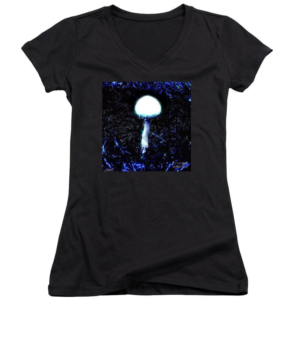 Blue Women's V-Neck featuring the photograph The Next Trip by September Stone