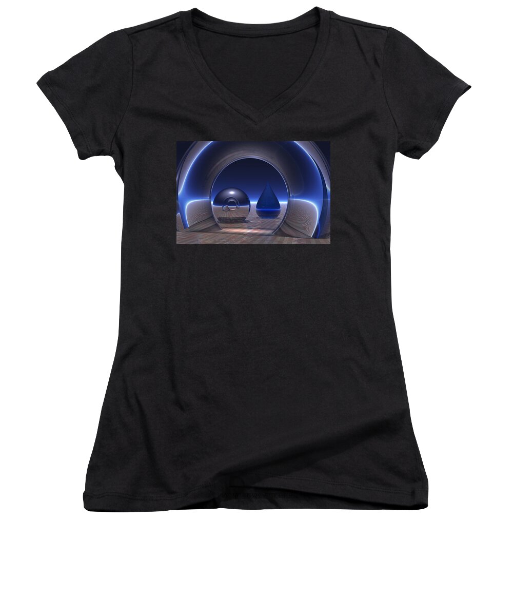 3d Women's V-Neck featuring the digital art The Simplest Things by Lyle Hatch