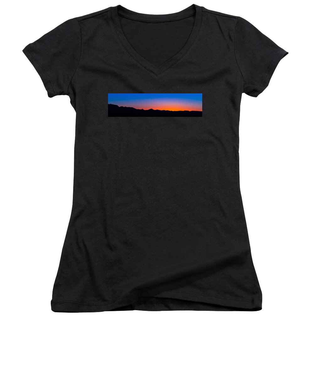 Texas Women's V-Neck featuring the photograph Tornillo Sunset by SR Green
