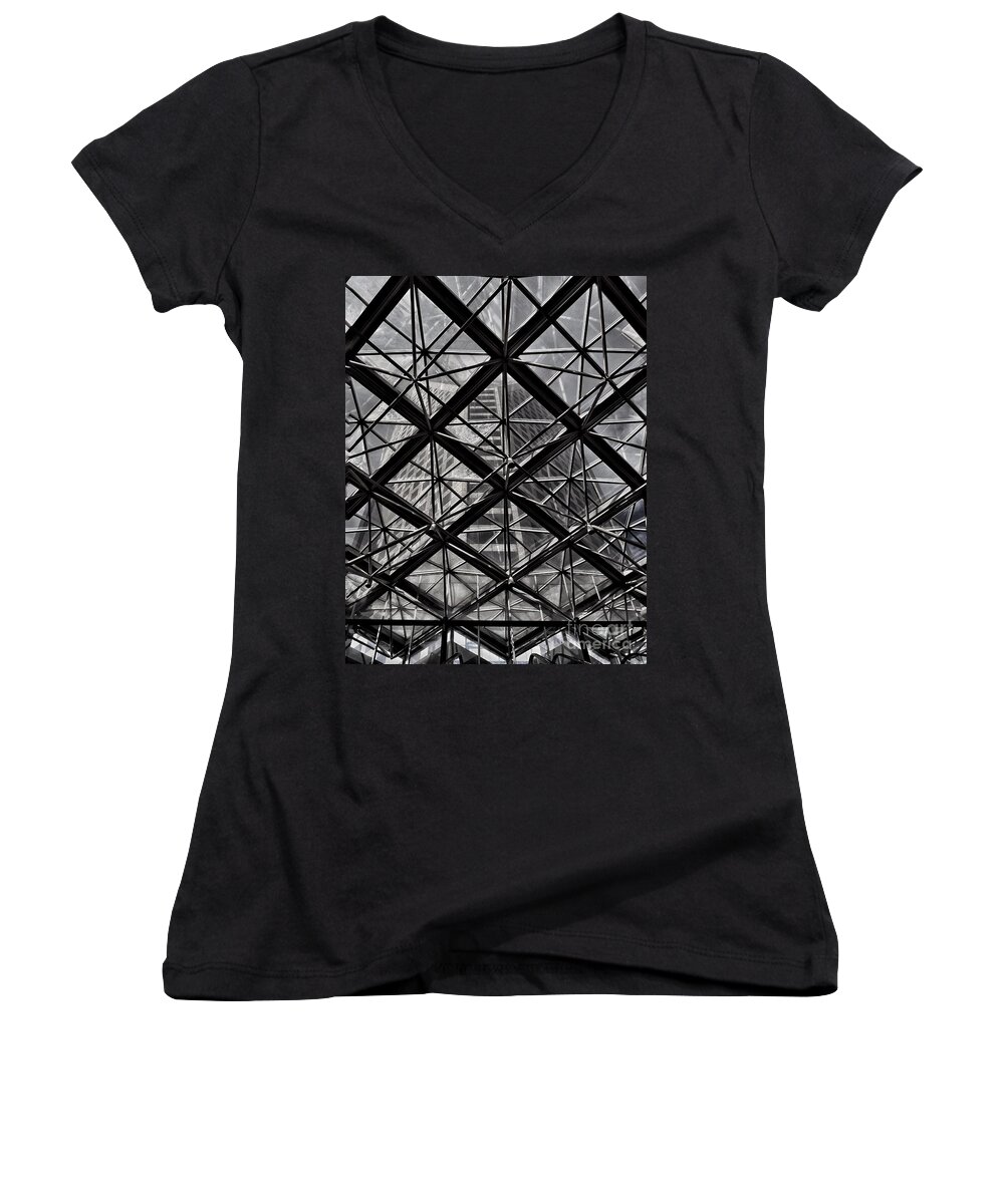 Pattern Women's V-Neck featuring the photograph Urban patterns - Sao Paulo by Carlos Alkmin