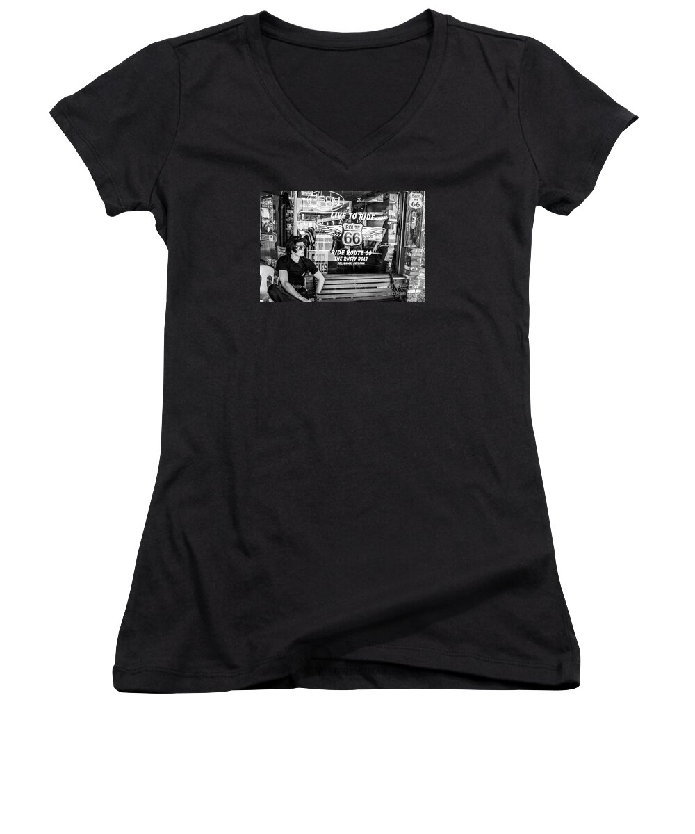 Store Women's V-Neck featuring the photograph Vintage General Store by Anthony Sacco