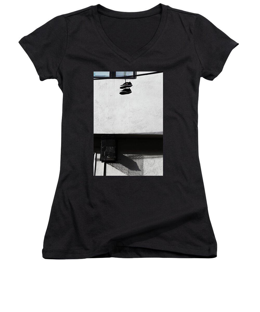 Street Photography Women's V-Neck featuring the photograph What That For Me by J C