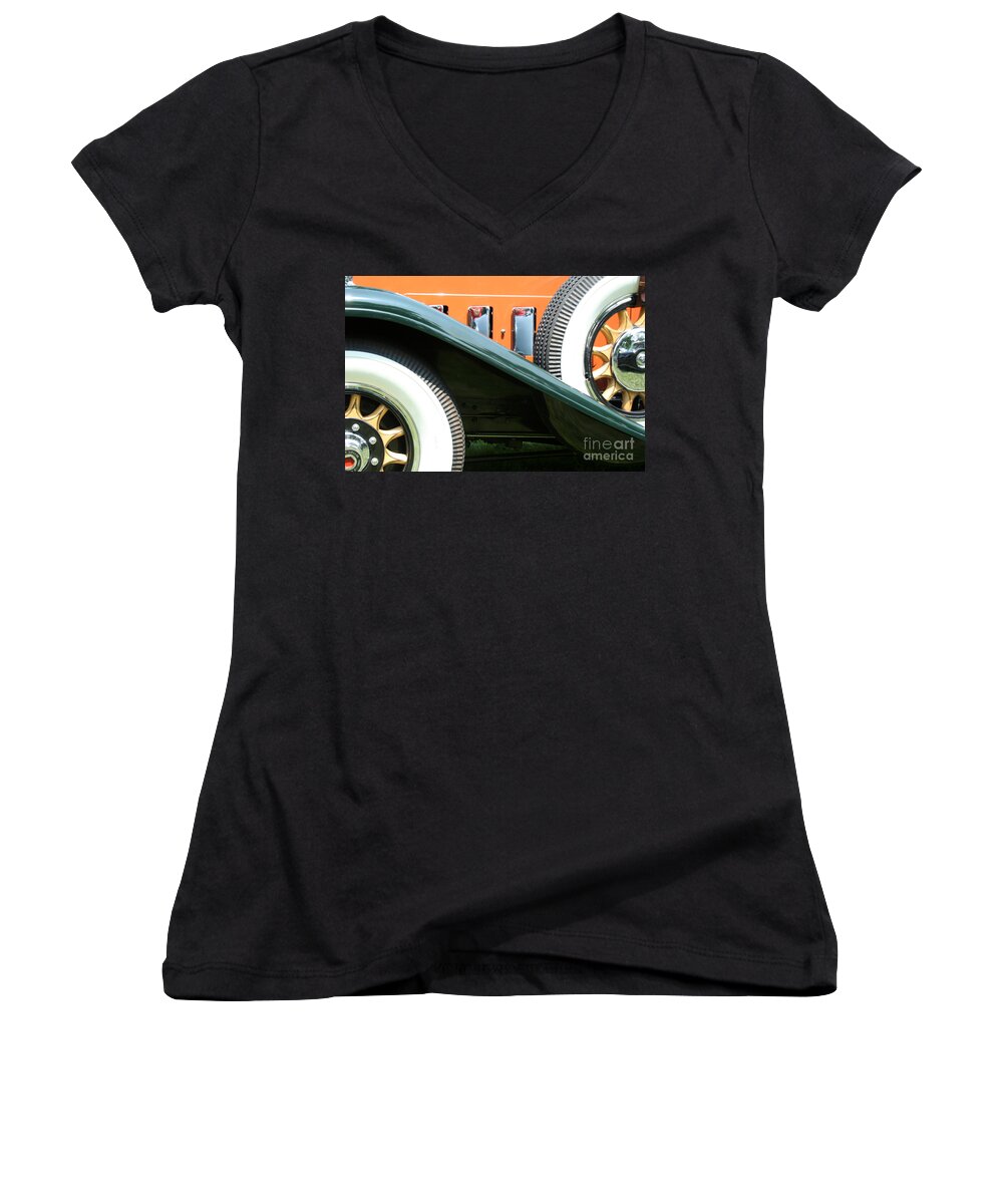 Car Women's V-Neck featuring the photograph Wheels by Crystal Nederman