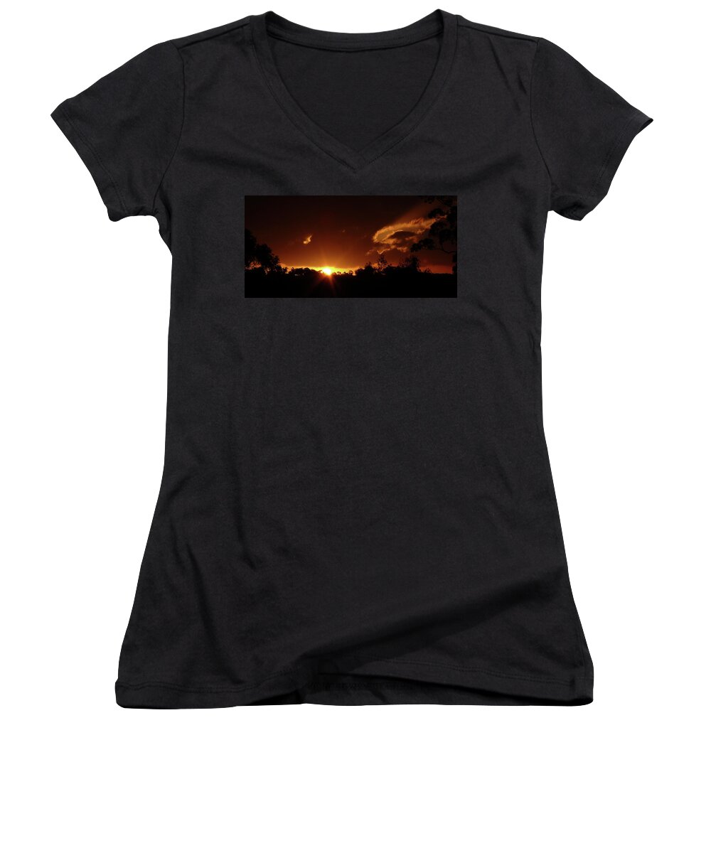 Window In The Sky Women's V-Neck featuring the photograph Window In The Sky by Evelyn Tambour