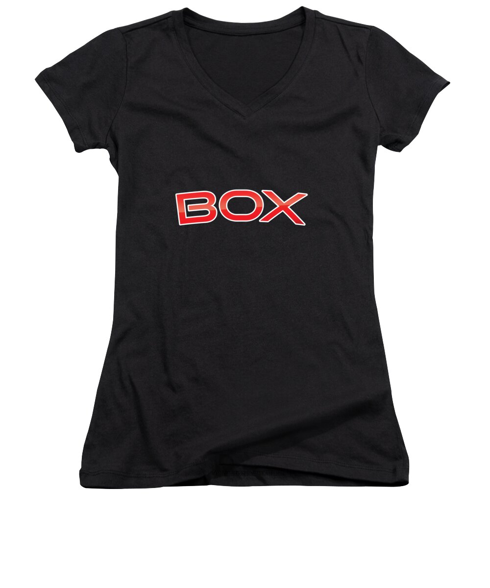 Box Women's V-Neck featuring the digital art Box by TintoDesigns