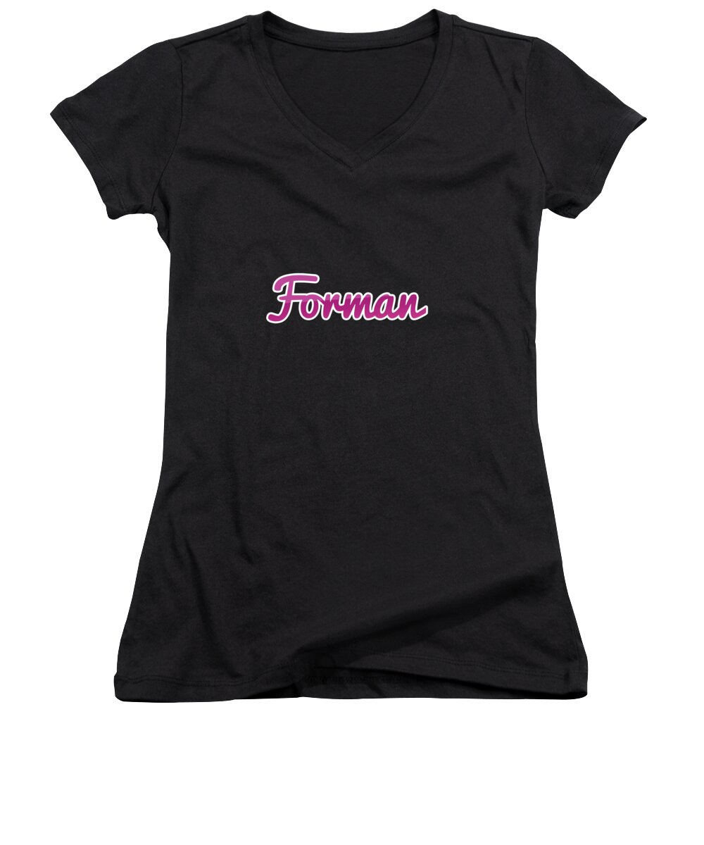 Forman Women's V-Neck featuring the digital art Forman #Forman by Tinto Designs