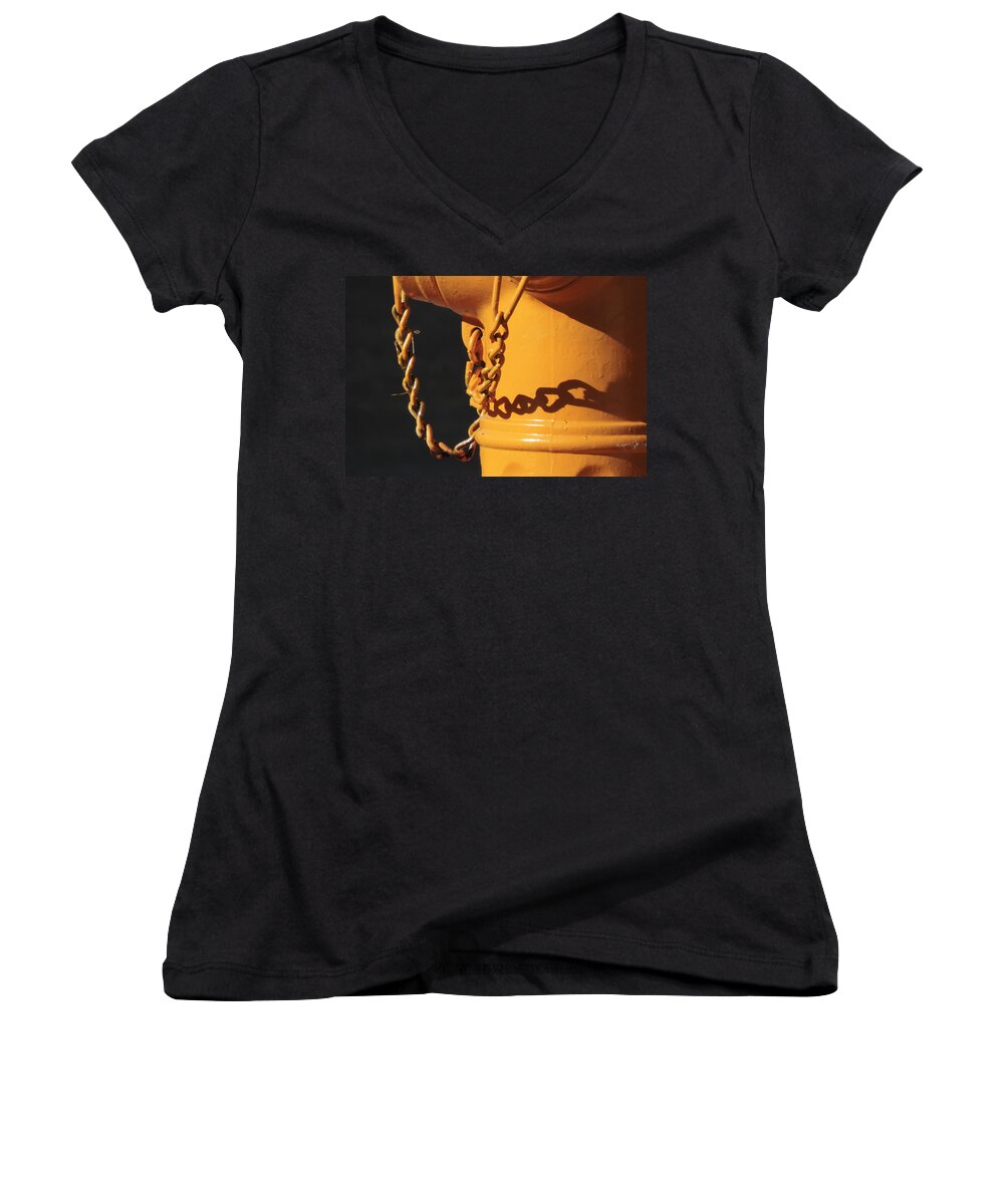 Fresh Yellow Women's V-Neck featuring the photograph Fresh Yellow by Bill Tomsa